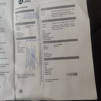 Jetta Su Pompası Arızalı, Değişim Ve İade Talebi