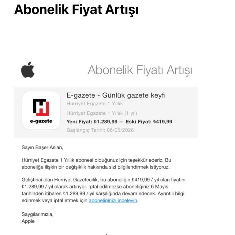 Hürriyet İnternet Aboneliği Fiyatı 419 TL’den 1289 TL’ye Çıktı, Müşteri Hizmetleri Yardımcı Olmadı