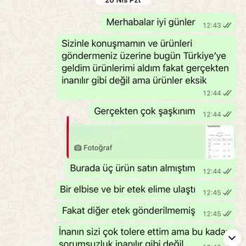 Teslimat Gecikmesi, Eksik Ve Yanlış Bedenli Ürünlerle İletişimsiz Kalınması
