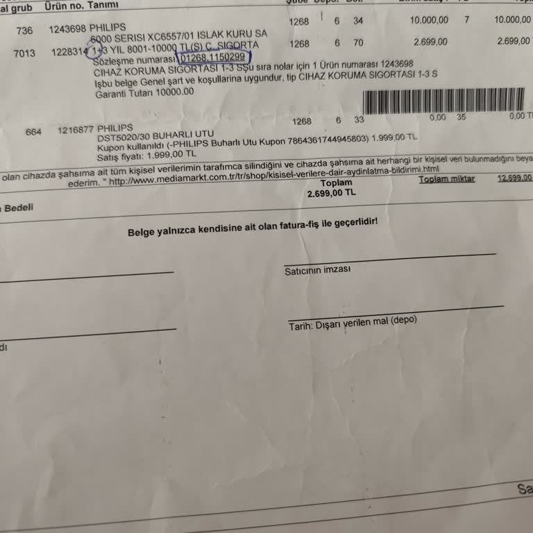 Oksitlenme Nedeniyle Garanti Ve Sigorta Kapsamı Dışında Bırakılan Philips Süpürge