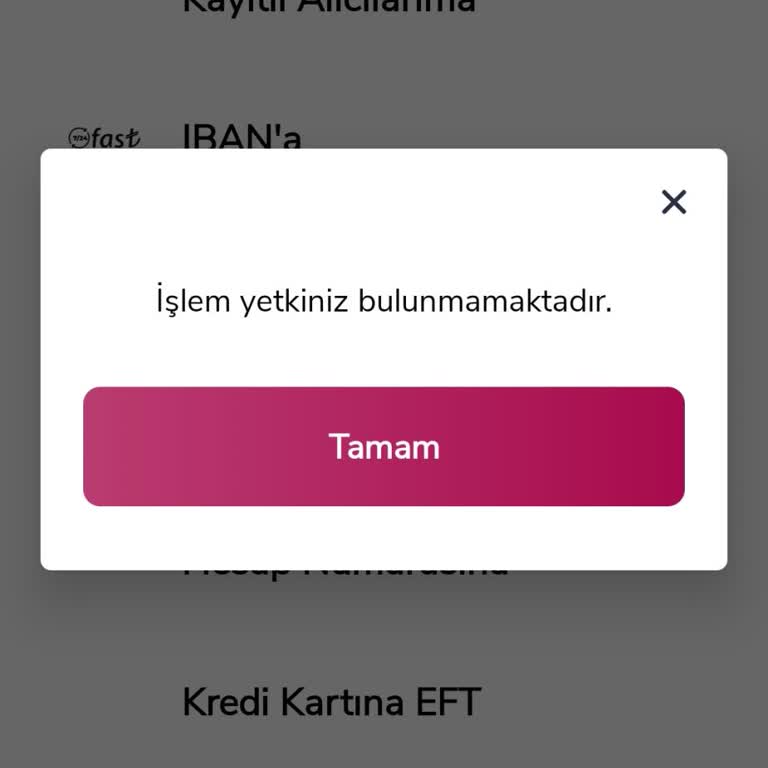 Hesabımda İşlem Yetkiniz Bulunmamaktadır Mesajı Ve Acil Erişim Talebi