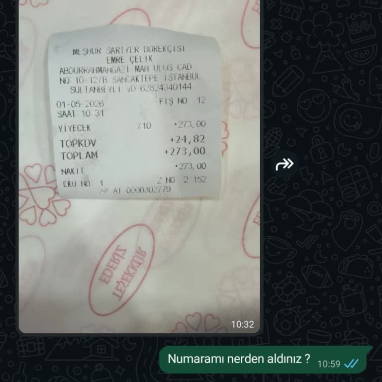 Fiş Talebim Reddedildi Ve Telefonum İzinsiz Paylaşıldı