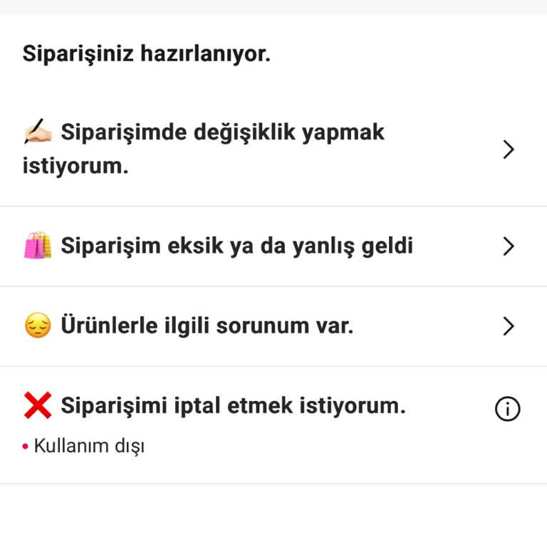 Sipariş Teslimatı 100 Dakikayı Aştı, Yardımcı Olunamadı