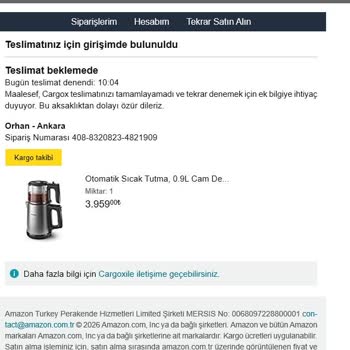 Amazon’da Bugün Teslim Sözleri Gerçek Olmuyor: Cargox Ve Kolay Gelsin Gecikmeleri