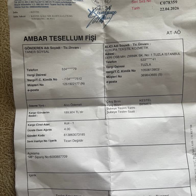 Yanlış Ürün Gönderimi Ve İade Sonrası Ödemenin Yapılmaması