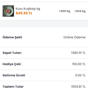 Siparişte Kuzu Kuşbaşı Yerine Karışık Et Gönderildi