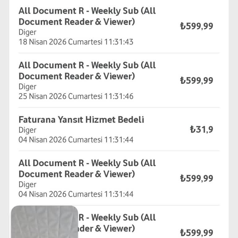 Habersiz Başlatılan Abonelikten Gelen 2.400 TL’lik Vodafone Faturası