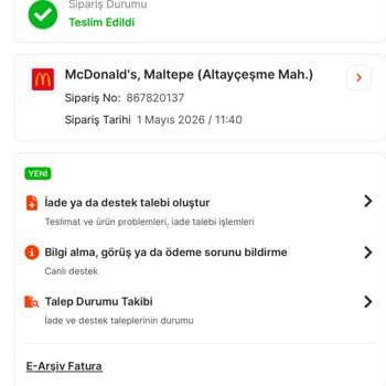 Migros Yemek Sorun Yaşama