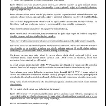 Arabam.com'dan Alınan Araçta Motor Hasarı, Destek Eksikliği Ve İhale Ekranının Kapatılması