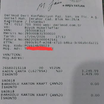 Derimod Çanta Fermuar Vidalarından Kaynaklı Deformasyon Ve İade Talebi