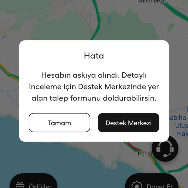 Sürücü Hesabım Açıklama Olmadan Askıya Alındı Ve Destek Yok