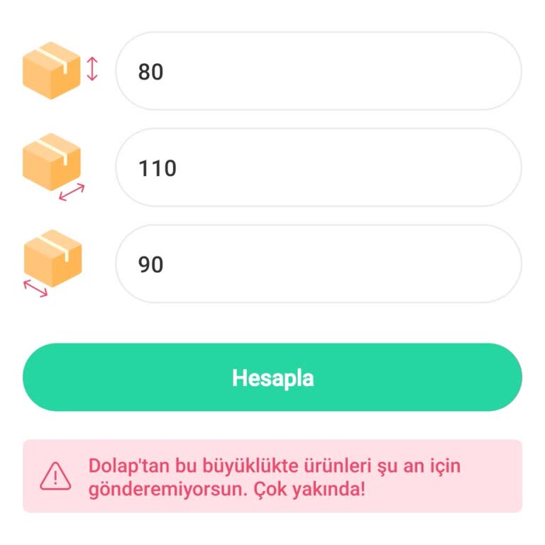 Büyük Hacimli Ürünler İçin Kargo Seçeneği Olmadığı