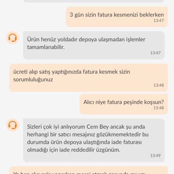 Kurumsal Fatura Kesilmediği İçin İade Faturası Şartı Kabul Edilemiyor