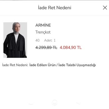 Kullanılmış Görünen Kapüşonlu Ürün İadesi Haksız Şekilde Reddedildi