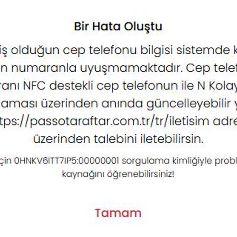 Passo Taraftar’da Telefon Numarası Güncellenemiyor, Beşiktaş Maç Bileti Alımı Engellendi