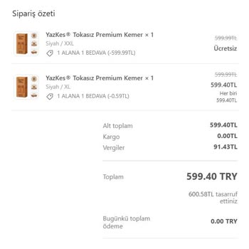 Teslim Edilmeyen Premium Kemer Ve İade Talebi