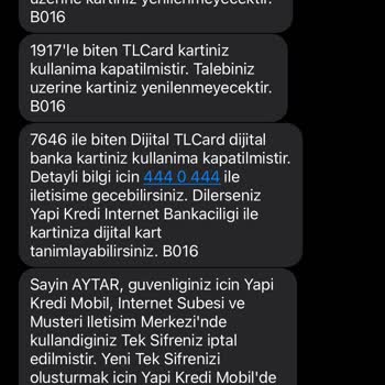 Hesabım Kapatıldı, Kartlarım İptal Edildi Ve Güvenlik Birimi Beni Aramadı