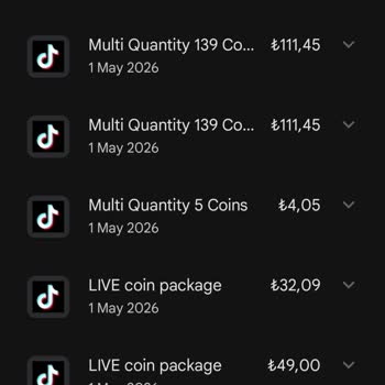 TikTok Coin İşlemi İzni Olmadan Faturamda Görülen 600 TL Ücretin İadesi