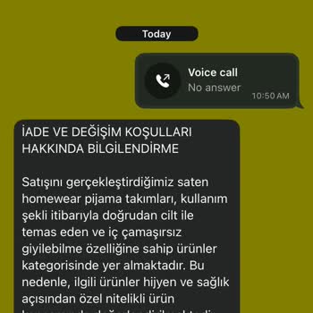 Kalitesiz Naylon Kumaşlı Pijamalara İade Talebim Reddedildi