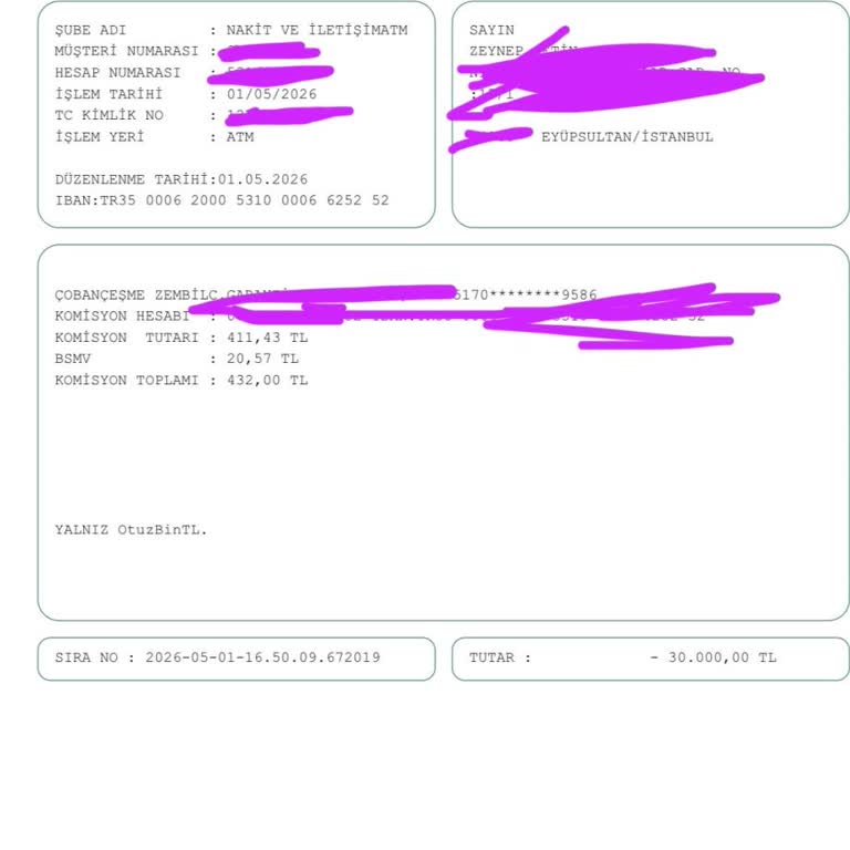 Maaş Müşterisi ATM Limit Aşımı Üzerinden Gelen Aşırı Kesinti