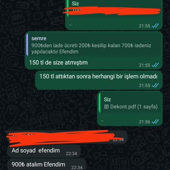 İade Hakkının Reddedilmesi Ve 900 TL Gecikmeli Geri Ödemesi