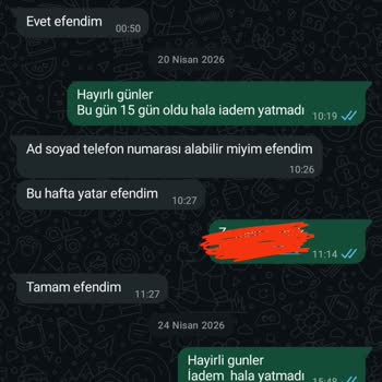 İade Hakkının Reddedilmesi Ve 900 TL Gecikmeli Geri Ödemesi