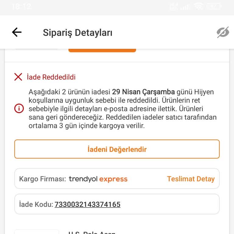 Teslim Alınmadan İade Talebimin Reddedilmesi Beni Mağdur Etti