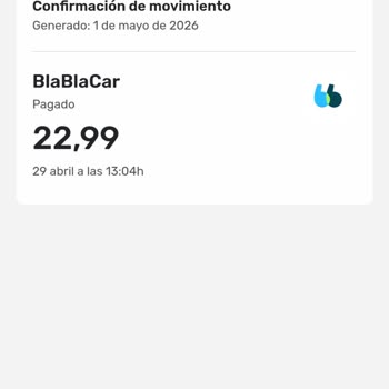 Cobro duplicado de BlaBlaCar por mismo viaje, solicito reembolso urgente