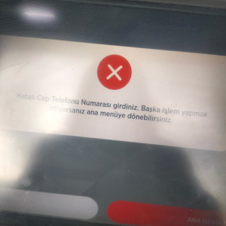 ATM'de Cep Telefonu Hatası Nedeniyle İade Çekemiyorum