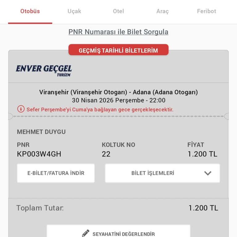 Otogarda bilet sorunu ve personel davranışı şikayeti
