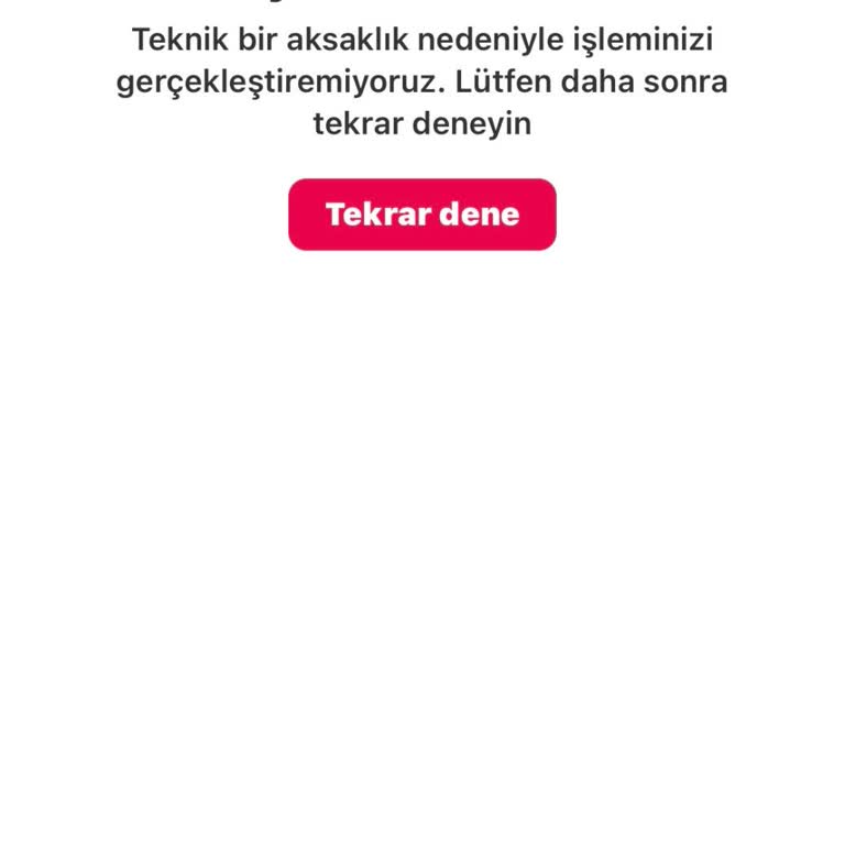 Yemeksepeti İos Uygulamasında Sürekli 'Bir Şeyler Ters Gitti' Hatası