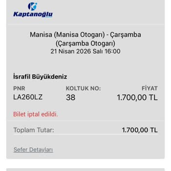 İptal Edilen Biletin İade Süreci 10 Gün Boyunca Durduruldu