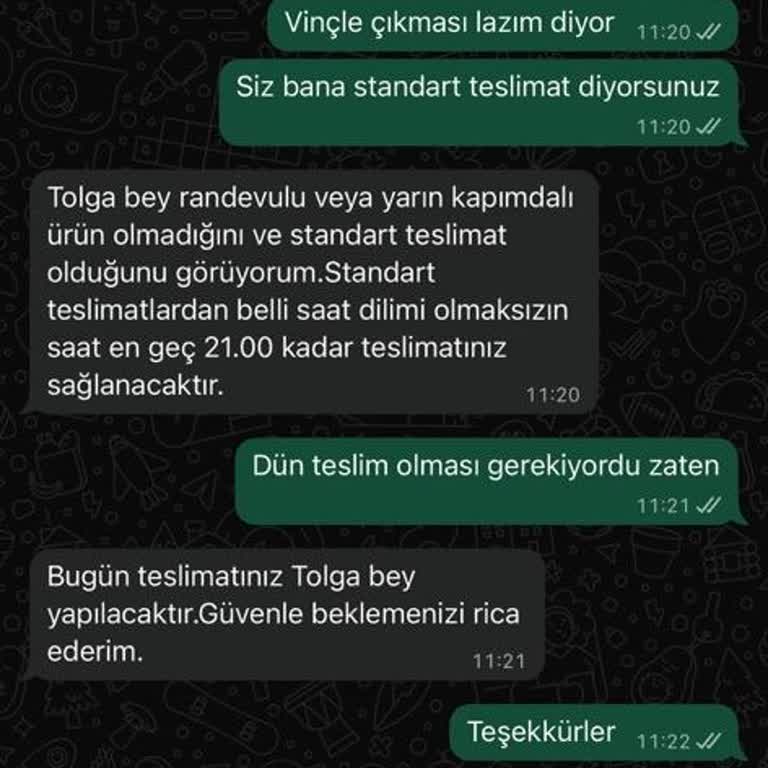 Ücretsiz Teslimat Vaadi İhlali Ve Vinç Ücreti Talebi