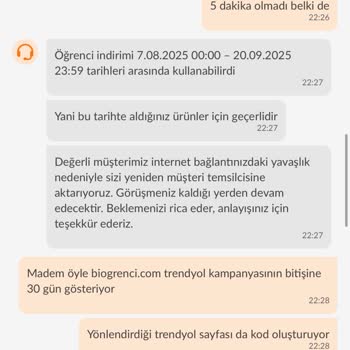 Öğrenci İndirimi Kuponu Süresi Dolmuş Gibi Gösteriliyor