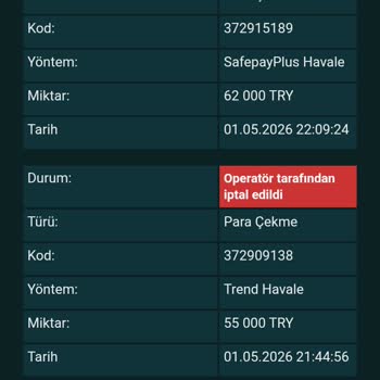 Kazandığım 62.000 TL’nin Çekilememesi Ve Hesabımın Haksız Engellenmesi