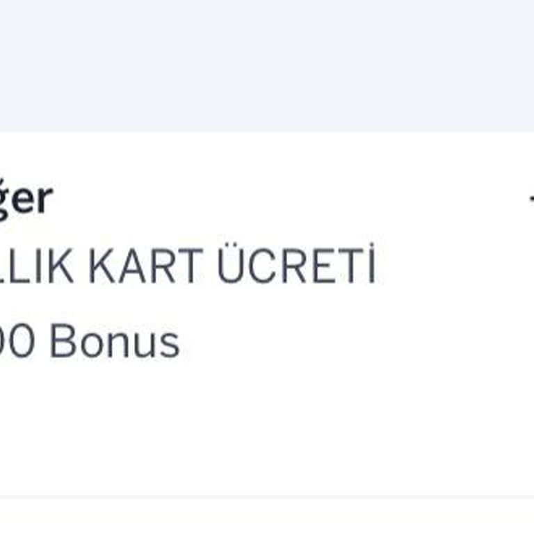 Garanti BBVA Bonus Trink Kartına Yansıtılan Haksız Yıllık Aidatın İadesi Talebi