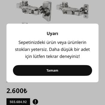 İKEA Komplement Menteşe Kapak Stok Sorunu Ve Zaman Kaybı