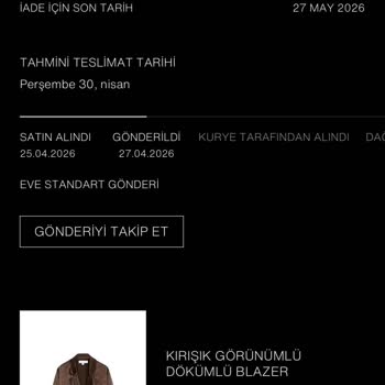 Zara Siparişimin Gecikmesi, Bilgilendirme Eksikliği Ve Kayıp Olması
