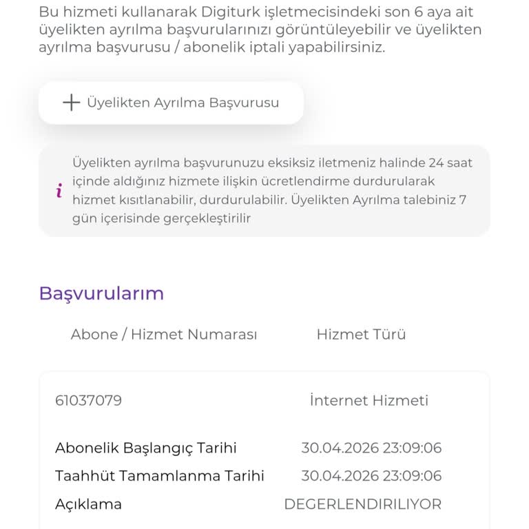 Taahhüt Süresi Dolan Aboneliğin İptali İçin Yanıtsız Bekleyiş