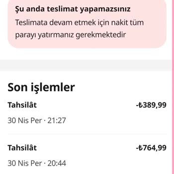 Yapı Kredi Yemeksepeti Express Kurye Hesabına 2.000 TL Ödeme Gecikmesi Ve Açıklama Eksikliği