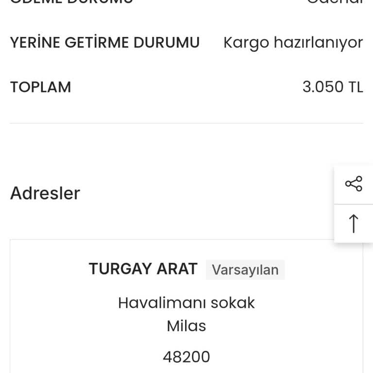 Ödenen 3.050 TL’lik Sipariş Gönderilmedi Ve İade Yapılmadı Acil Çözüm Bekliyorum