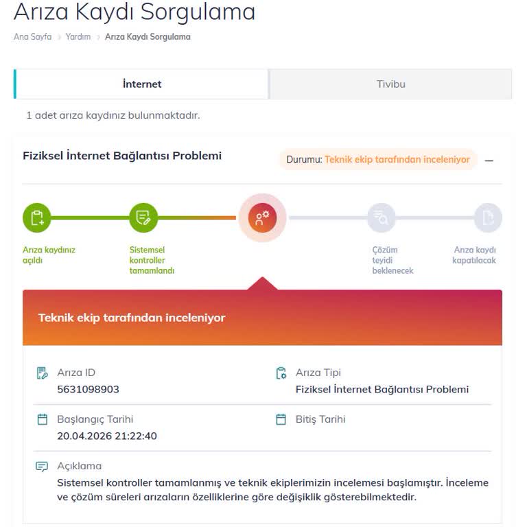 Çorlu İnternet Arızası Çözülmedi Ve Canlı Müşteri Temsilcisine Ulaşamıyorum