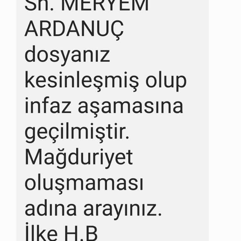 Telefonuma Gelen İnfaz Tehdidi SMS'yi Engelleme Ve Açıklama İsteği