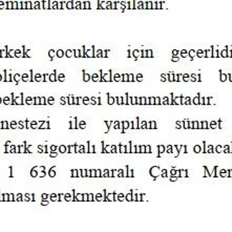 Neova Sigorta Poliçede Yer Alan Sünnet Kapsamını Red Etti