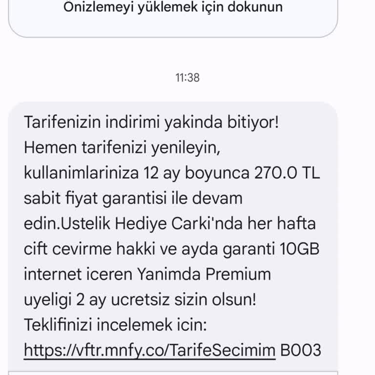 Vodafone Yanıltıcı SMS’te 270 TL Garantisi Gerçekleşmedi