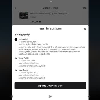 Satıcı Yanıltıcı Bilgi Verdi, İade Talebim Reddedildi