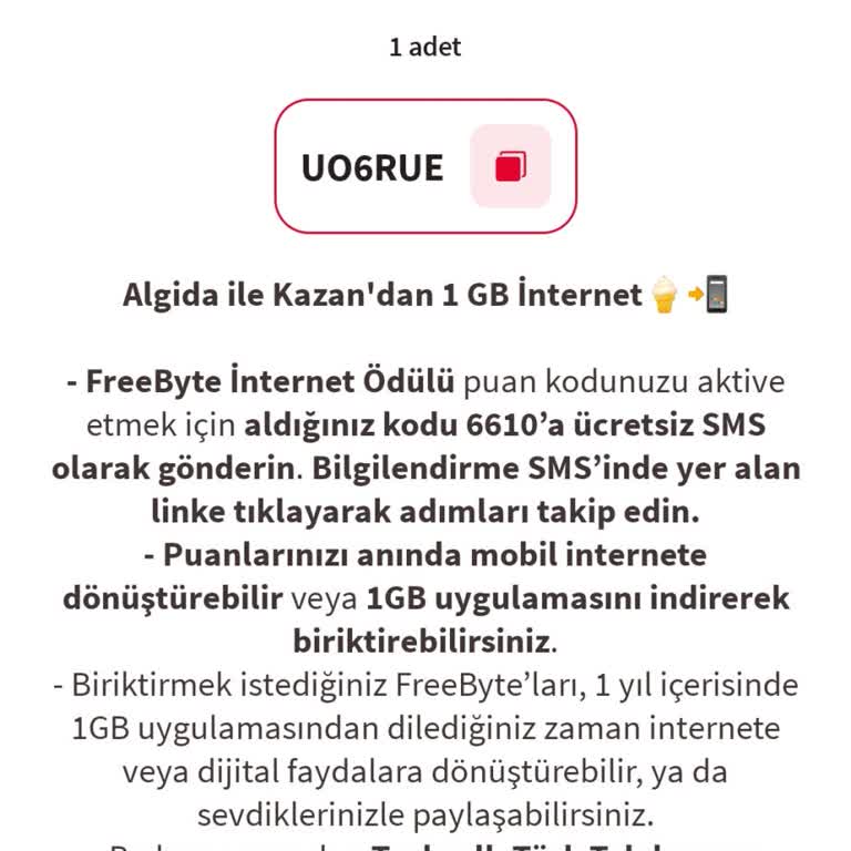 Puanlarla Alınan 1 GB İnternet Paketi GSM Hattıma Yüklenmedi