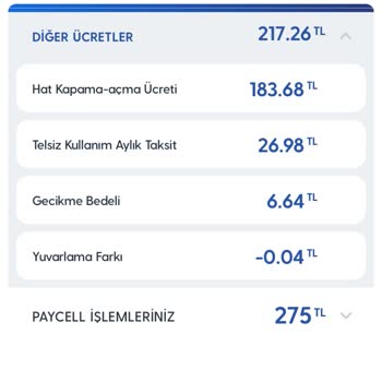 Faturamda Hat Açma Kapama Ücreti İadesi Talebi