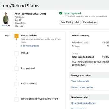 Amazon Return Not Picked Up, No Contact From Delivery Agent