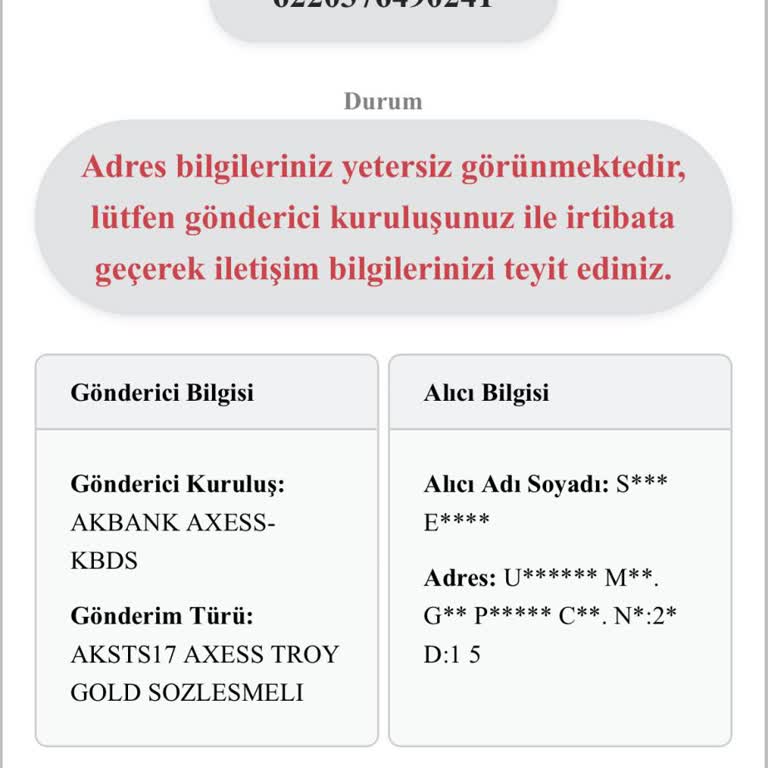 Kuryenet'te Akbank Kredi Kartımın Uzun Süre Beklemesi Ve Yanıltıcı Adres Uyarısı